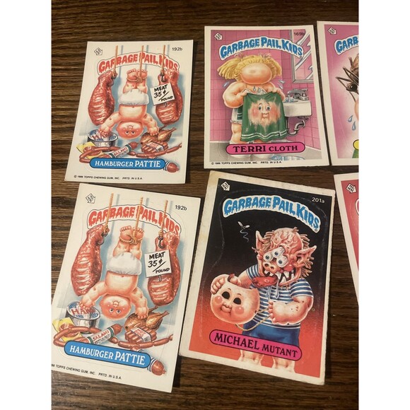 1986 Topps Garbage Pail Kids Lot Of 8 Sting Ray, Dotty Dribble, Terri Cloth - Picture 3 of 6
